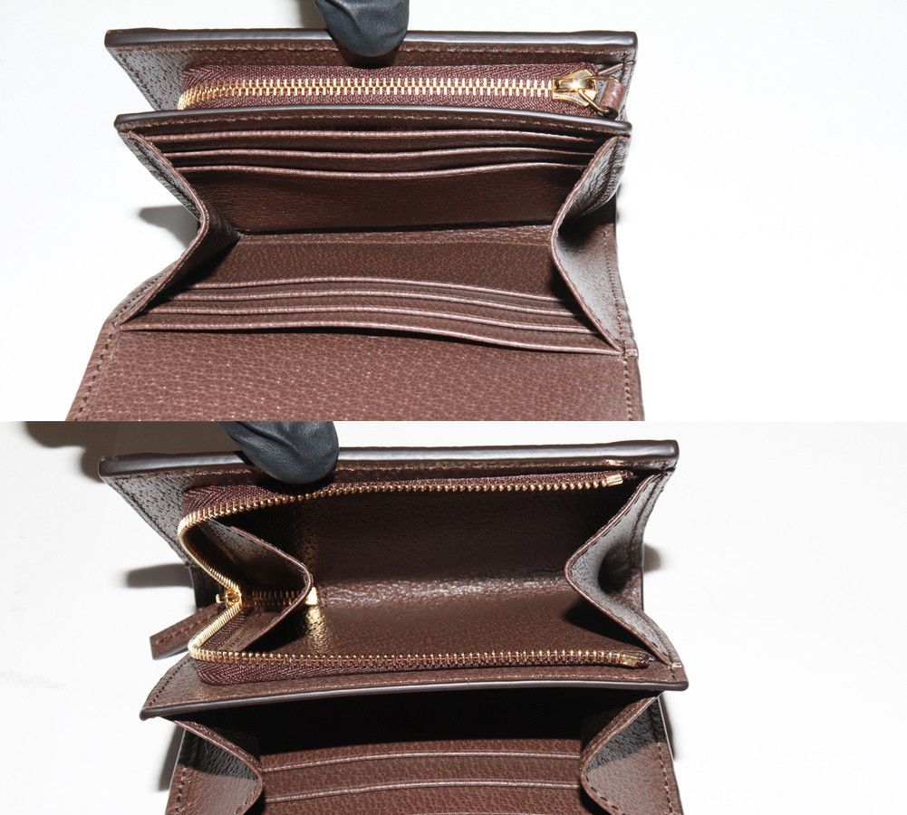 Gucci Gucci Gucci PVC Canvas Bifold Wallet with L-Zip Canvas Short Wallet 598662 in Pristine Condition Size ONE SIZE - 4 Thumbnail