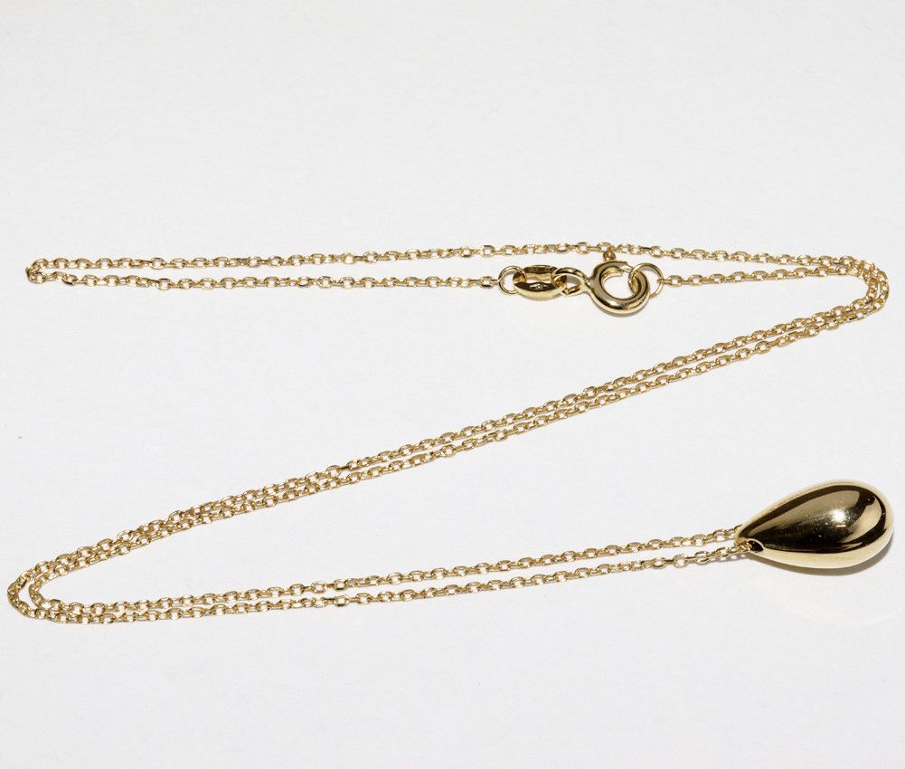 Other Other Unoaerre K18YG Drop Pendant Necklace Metal Necklace in Pristine Condition Size ONE SIZE - 3 Thumbnail
