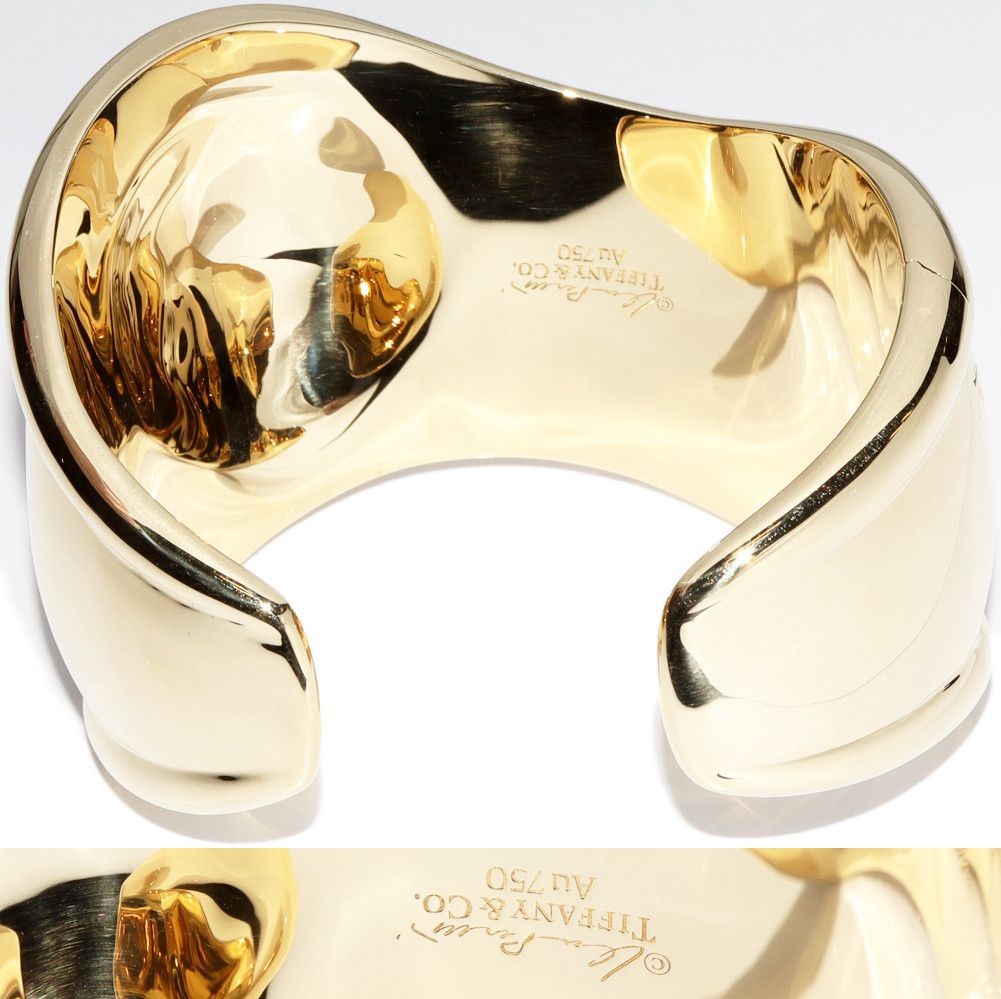 Tiffany & Co. Tiffany & Co Tiffany & Co K18YG Tiger Eye Elsa Peretti Bone Cuff Bangle Metal Bangle 2401407 in Great Condition Size ONE SIZE - 4 Thumbnail