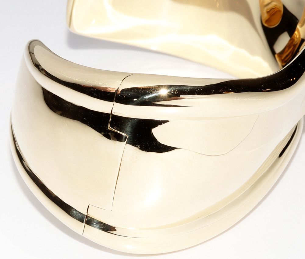 Tiffany & Co. Tiffany & Co Tiffany & Co K18YG Tiger Eye Elsa Peretti Bone Cuff Bangle Metal Bangle 2401407 in Great Condition Size ONE SIZE - 6 Thumbnail
