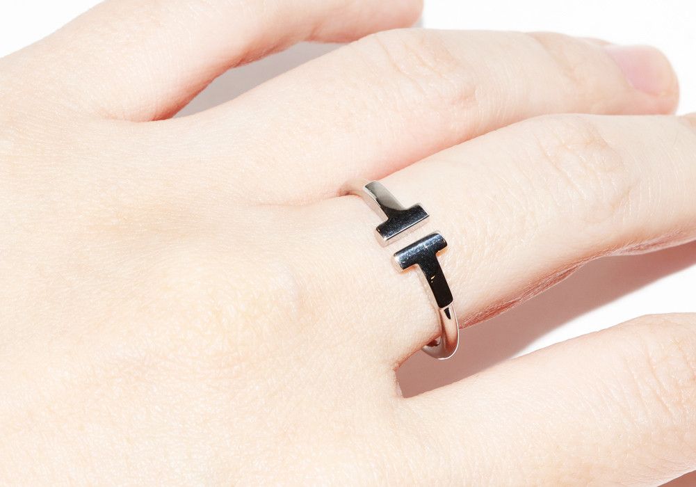 Tiffany & Co. Tiffany & Co Tiffany & Co K18WG T Wire Ring Size 15.5 Metal Ring 2304337 in Great Condition Size ONE SIZE - 5 Thumbnail
