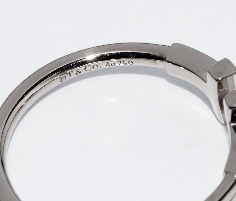 Tiffany & Co. Tiffany & Co Tiffany & Co K18WG T Wire Ring Size 15.5 Metal Ring 2304337 in Great Condition Size ONE SIZE - 4 Thumbnail