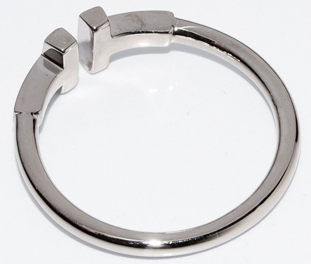 Tiffany & Co. Tiffany & Co Tiffany & Co K18WG T Wire Ring Size 15.5 Metal Ring 2304337 in Great Condition Size ONE SIZE - 3 Thumbnail