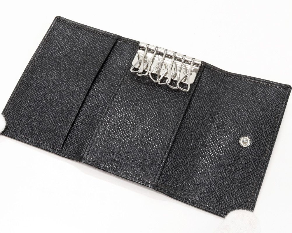 Bvlgari Bvlgari Bvlgari Grain Calf Leather 6 Key Case Black Leather Key Holder 20234 in Pristine Condition Size ONE SIZE - 3 Thumbnail