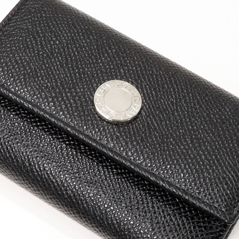 Bvlgari Bvlgari Bvlgari Grain Calf Leather 6 Key Case Black Leather Key Holder 20234 in Pristine Condition Size ONE SIZE - 4 Thumbnail