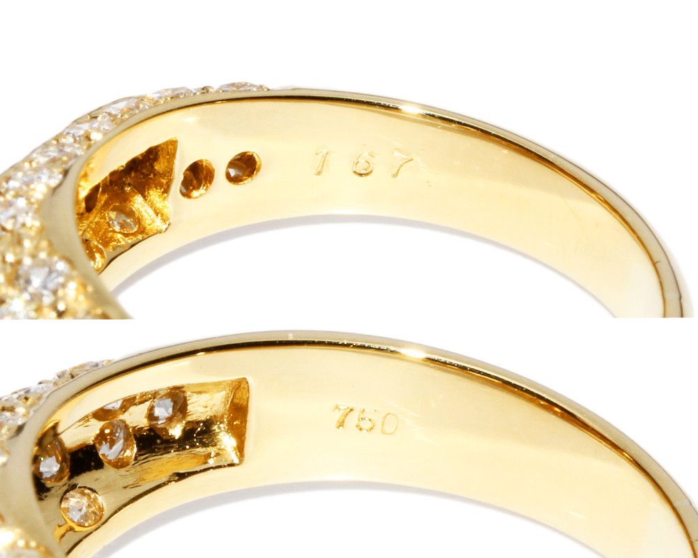 Other Other K18YG Yellow Gold Yellow Diamond Ring 1.67ct Size 13.5 Metal Ring 1805516 in Great Condition Size ONE SIZE - 4 Thumbnail