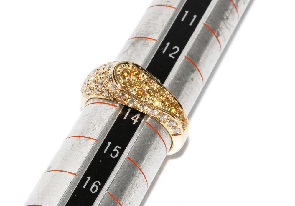 Other Other K18YG Yellow Gold Yellow Diamond Ring 1.67ct Size 13.5 Metal Ring 1805516 in Great Condition Size ONE SIZE - 2 Thumbnail