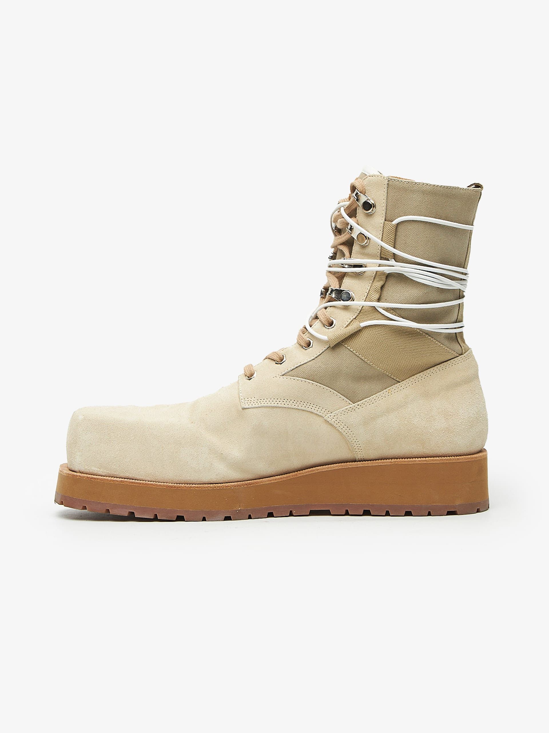 Magliano Beige Massive High Suede Boots Size US 12 / EU 45 - 3 Thumbnail