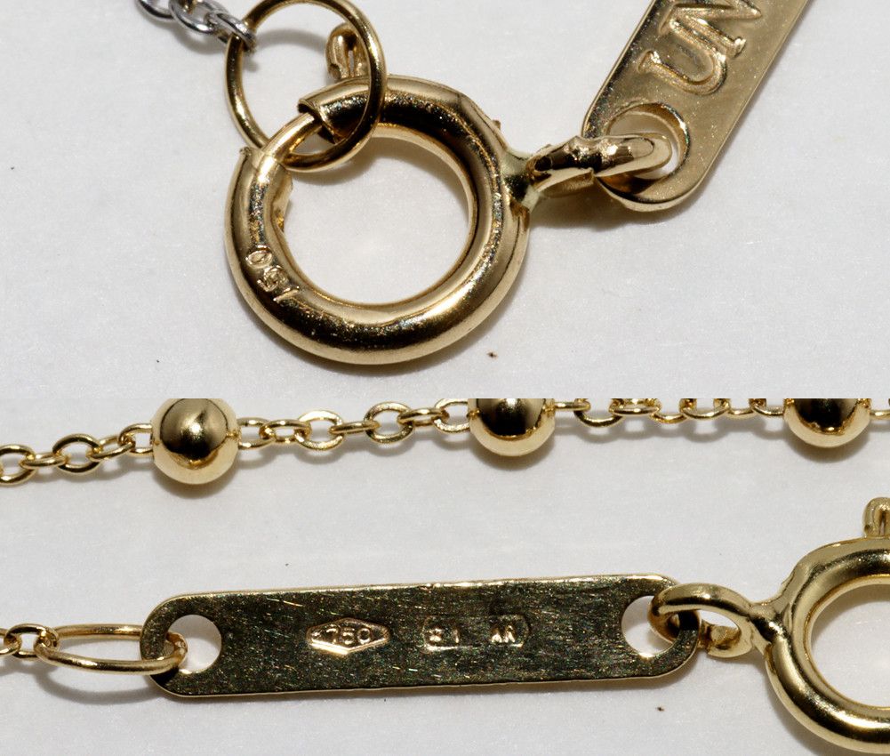 Other Other Unoaerre K18YG K18WG Maria Cross Pendant Necklace Metal Necklace in Pristine Condition Size ONE SIZE - 4 Thumbnail