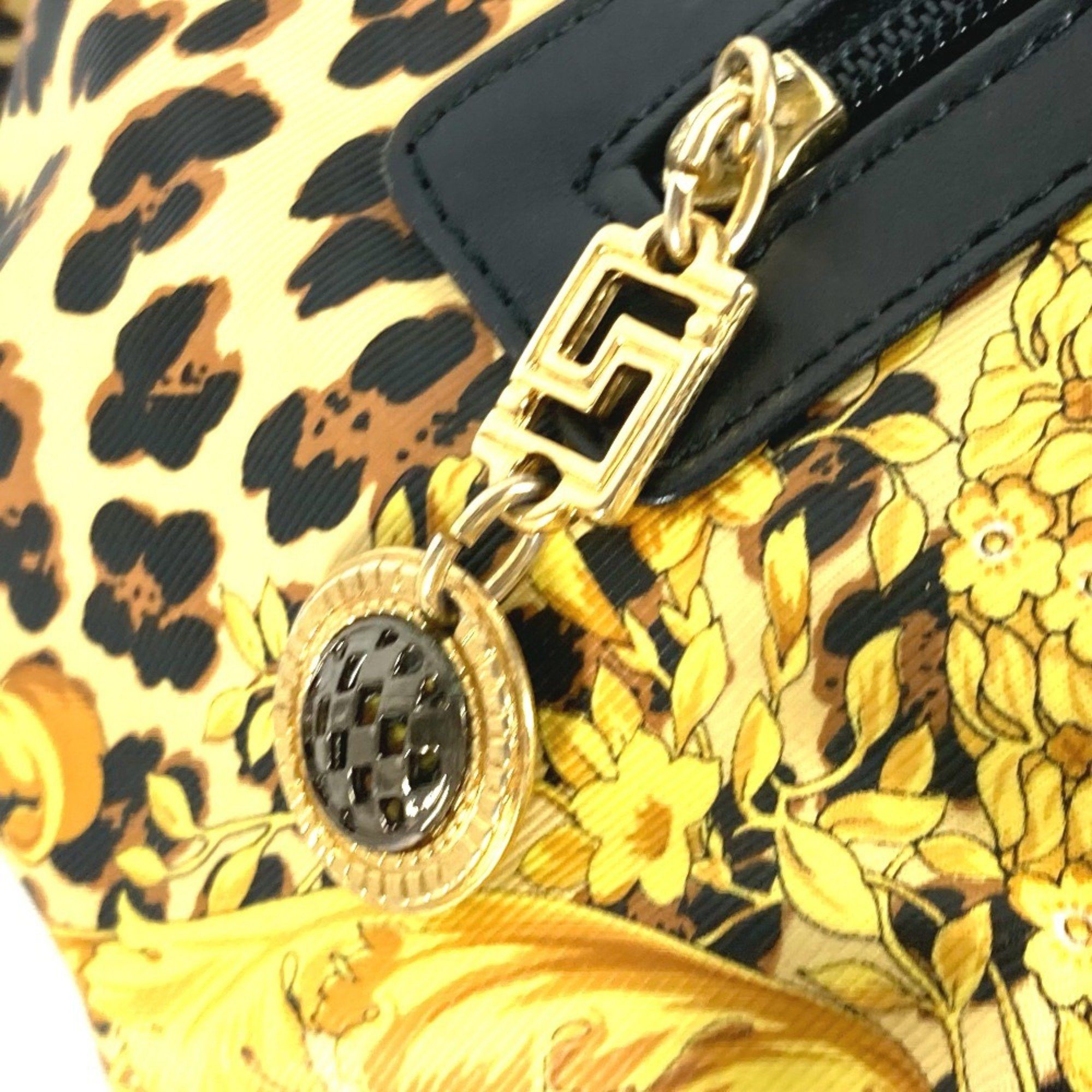 Versace VERSACE Leopard print backpack, leather, women's, yellow Size ONE SIZE - 8 Thumbnail