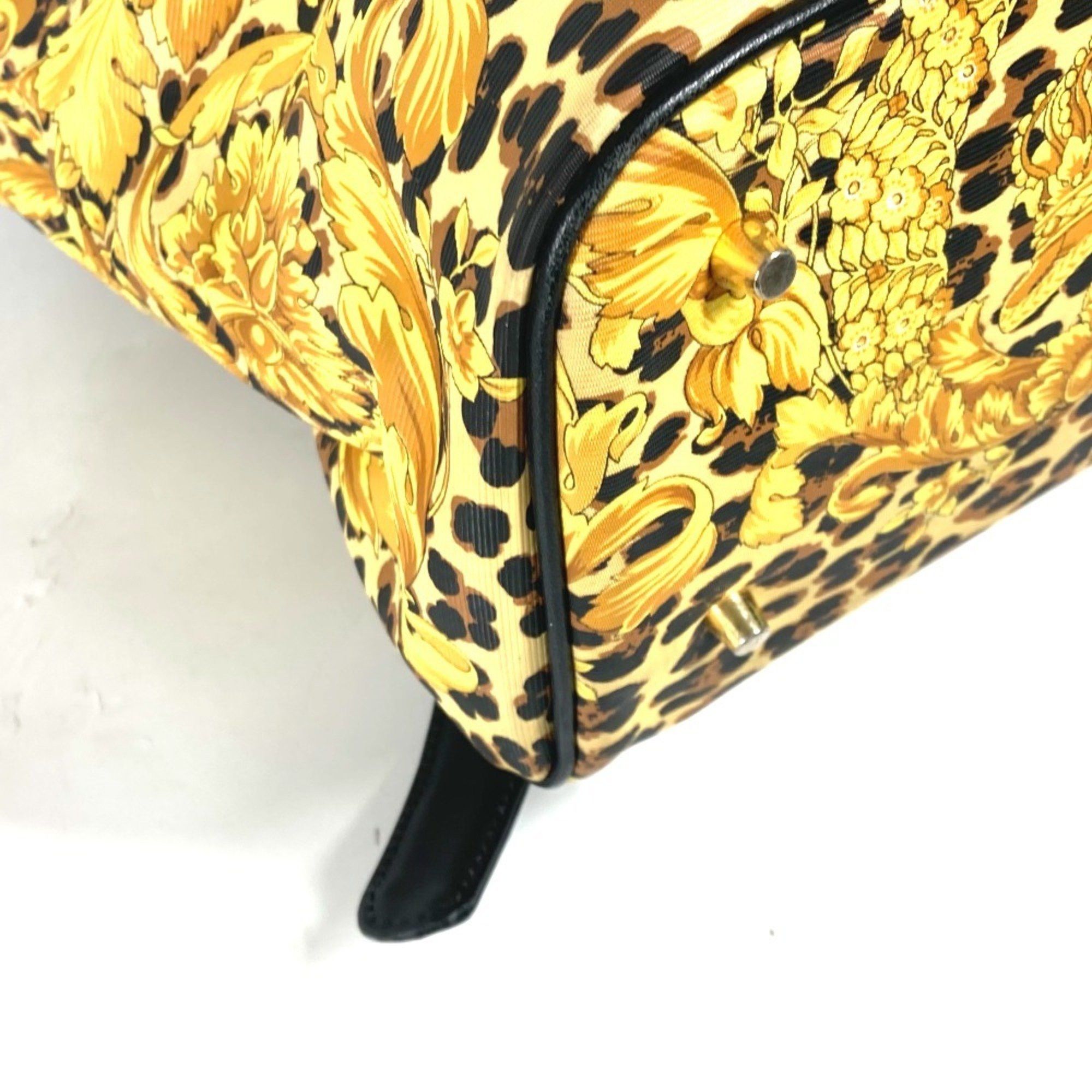 Versace VERSACE Leopard print backpack, leather, women's, yellow Size ONE SIZE - 7 Thumbnail