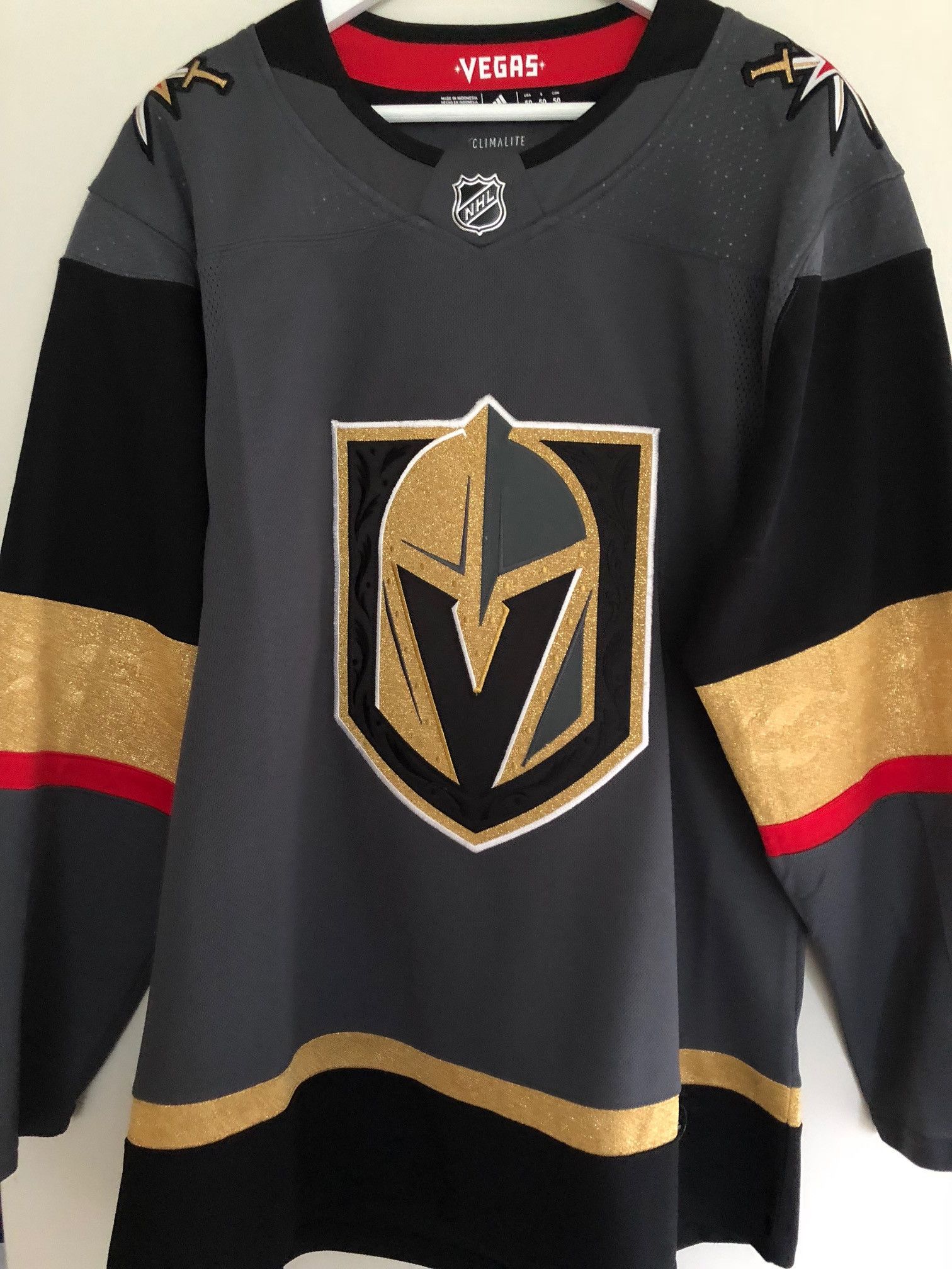 Vegas Golden Knights Adidas Home Jersey 50 (M)