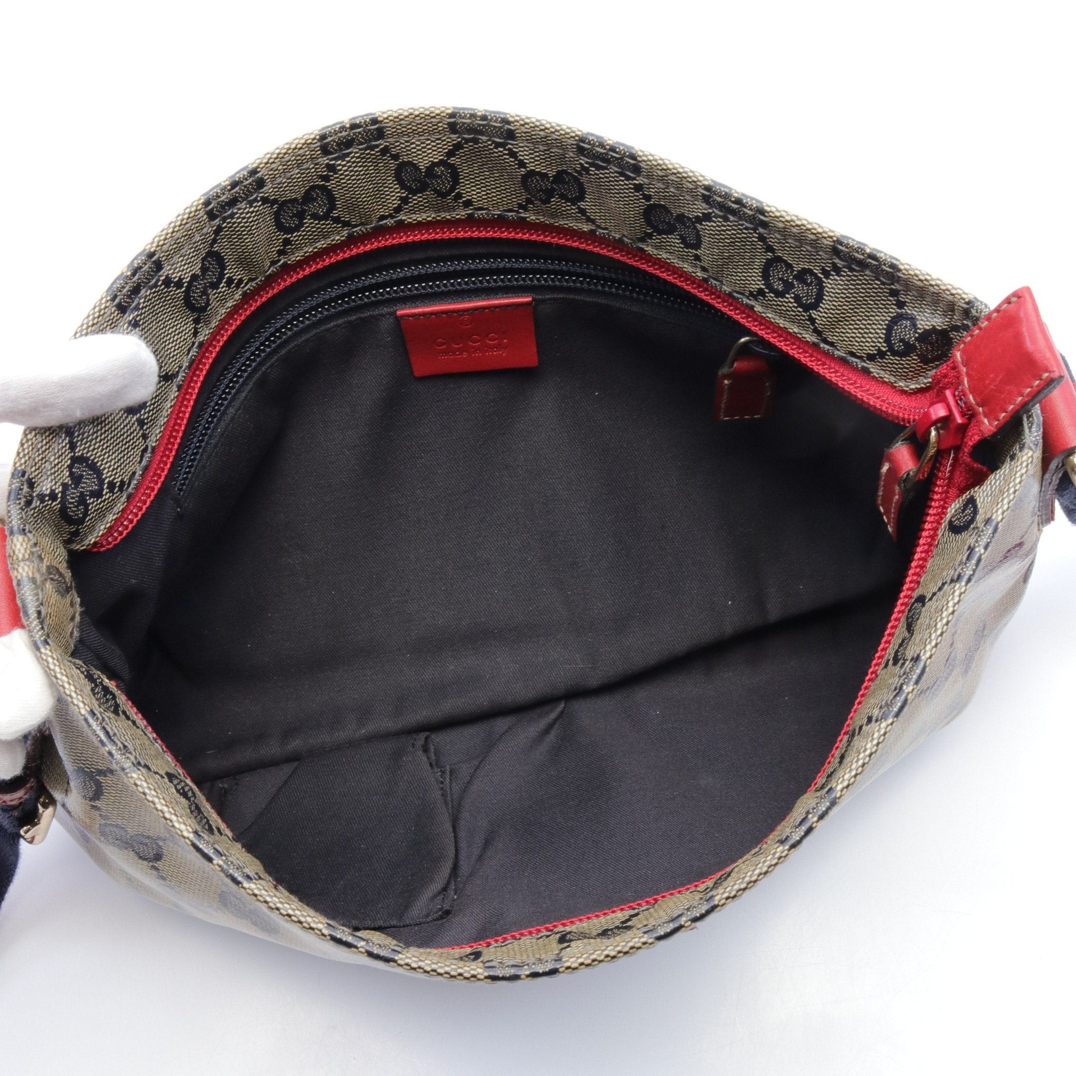 Gucci Gucci Sherry Line Gg Crystal Shoulder Bag Coated Canvas Leather Beige Navy Multicolor Size ONE SIZE - 3 Thumbnail