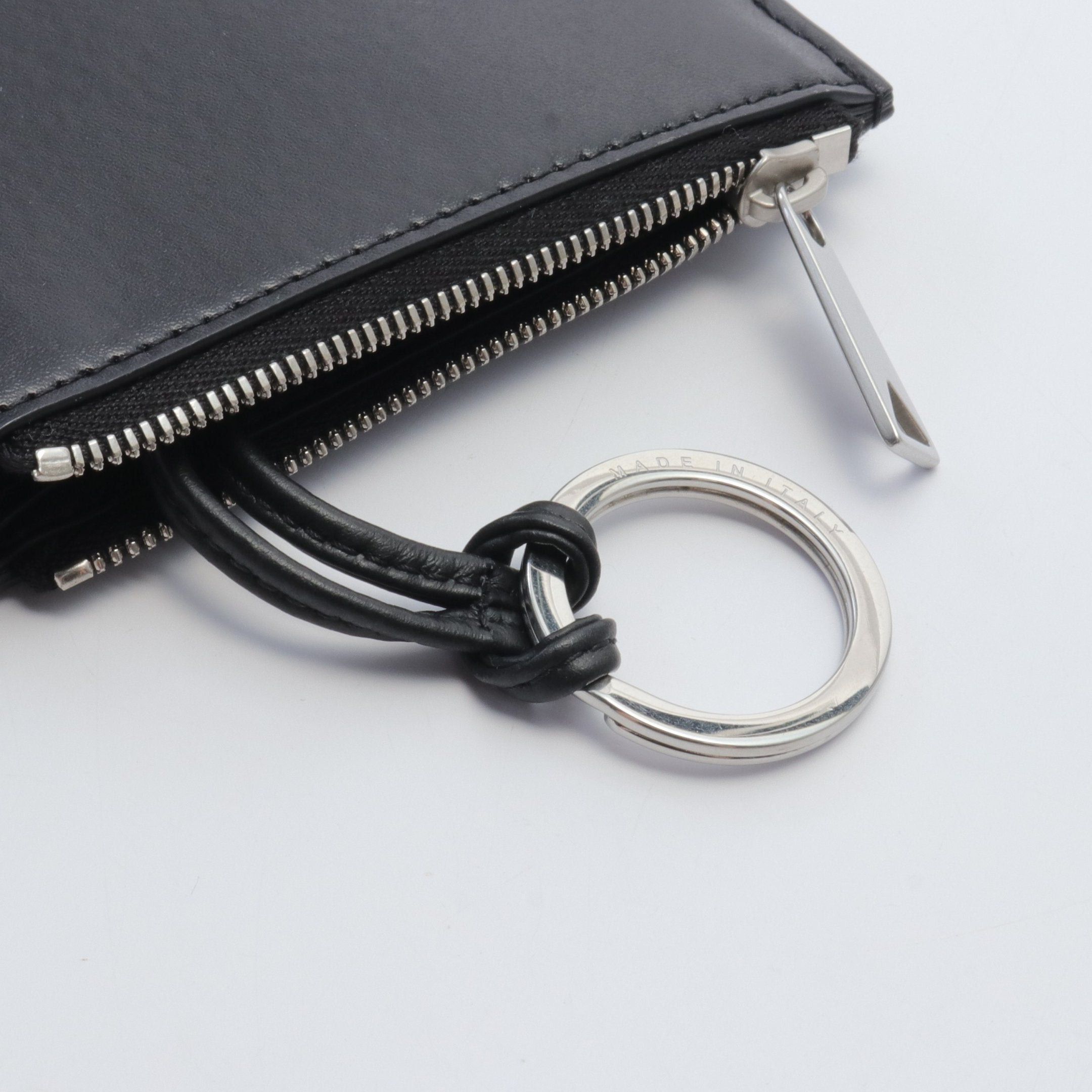 Bottega Veneta Bottega Veneta Cassette Coin Purse Leather Black With Key Ring Size ONE SIZE - 5 Thumbnail
