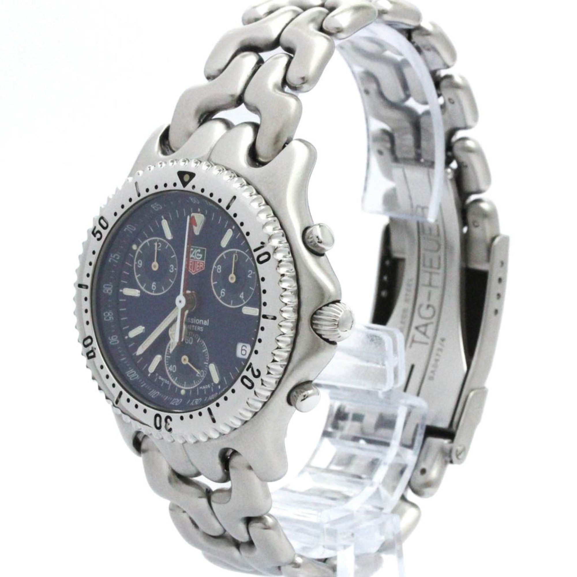 Tag Heuer Polished TAG HEUER Sel Chronograph 200M Steel Quartz Mens Watch CG1114 BF574238 Size ONE SIZE - 2 Thumbnail