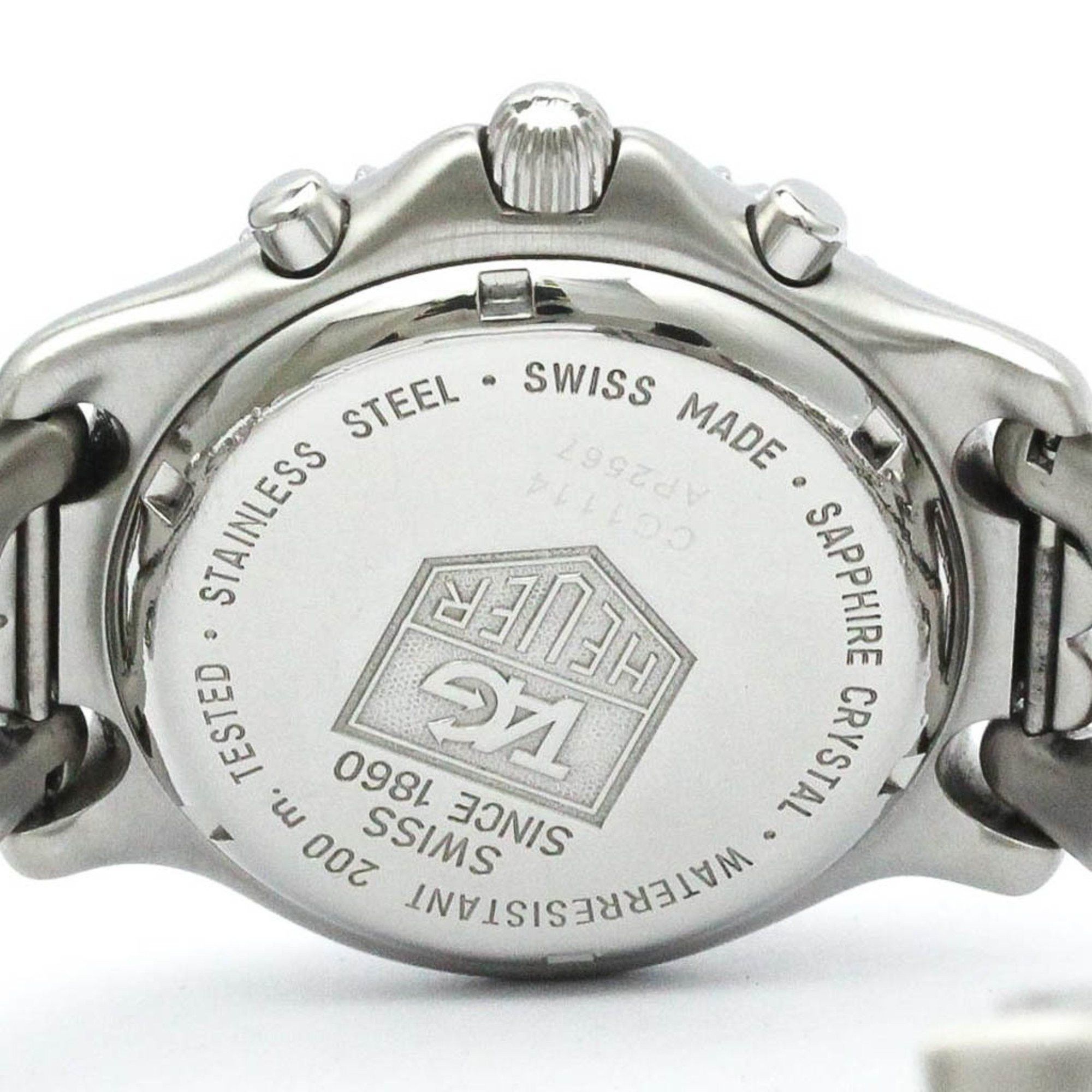 Tag Heuer Polished TAG HEUER Sel Chronograph 200M Steel Quartz Mens Watch CG1114 BF574238 Size ONE SIZE - 6 Thumbnail