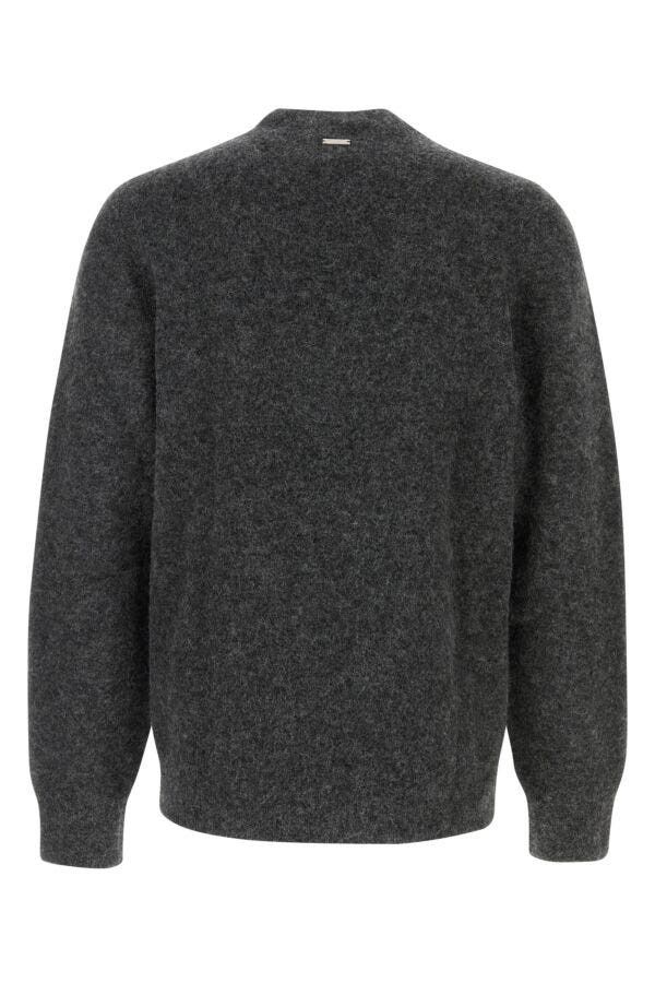Salvatore Ferragamo Charcoal Stretch Alpaca Blend Sweater Size US L / EU 52-54 / 3 - 4 Thumbnail