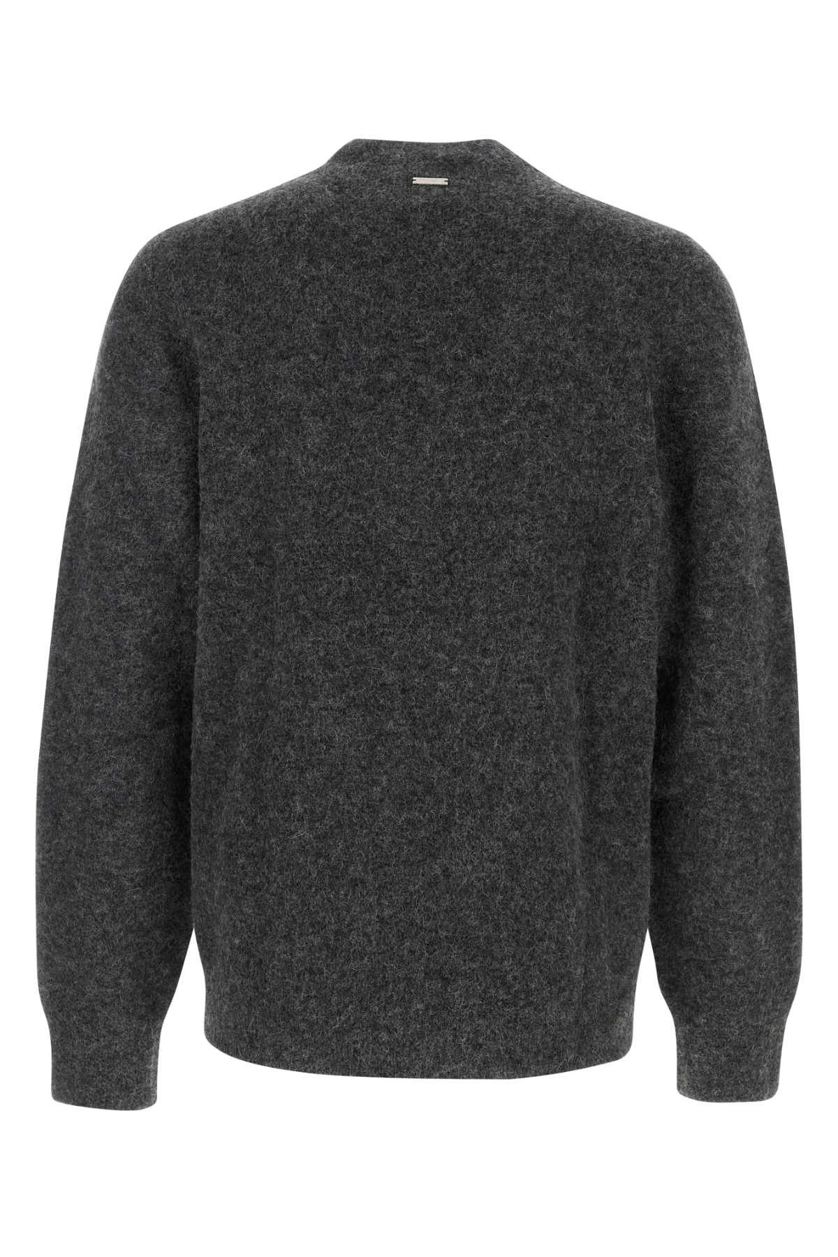 Salvatore Ferragamo Charcoal Stretch Alpaca Blend Sweater Size US L / EU 52-54 / 3 - 2 Thumbnail