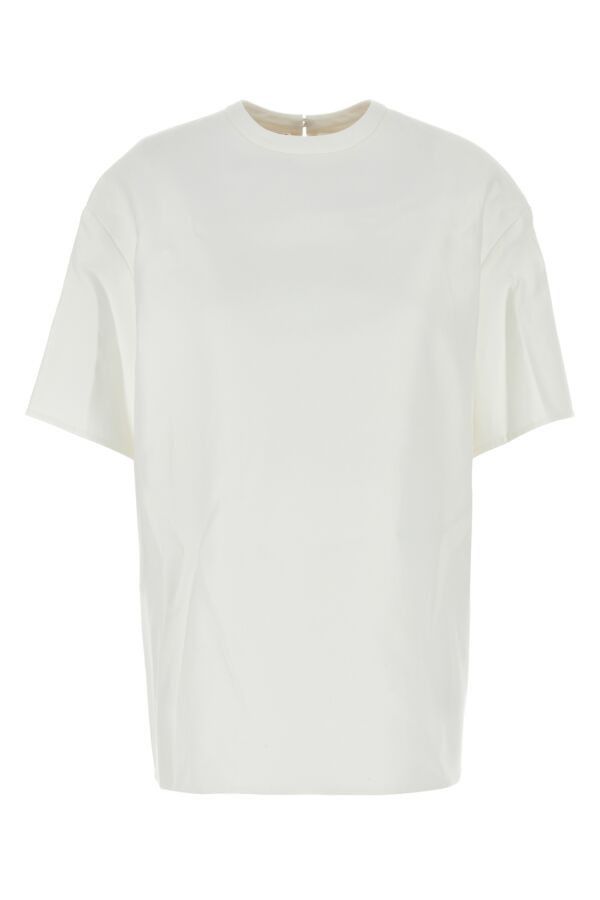 Valentino White Cotton Blend T-Shirt Size S / US 4 / IT 40 - 3 Thumbnail