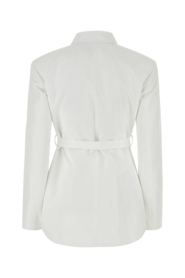 Valentino White Poplin Overcoat Size S / US 4 / IT 40 - 4 Thumbnail