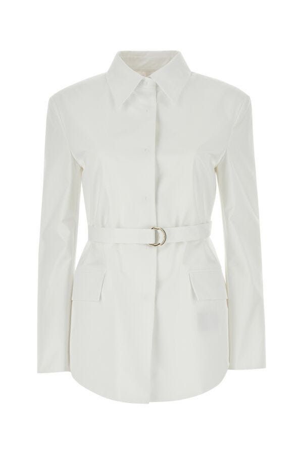 Valentino White Poplin Overcoat Size S / US 4 / IT 40 - 3 Thumbnail