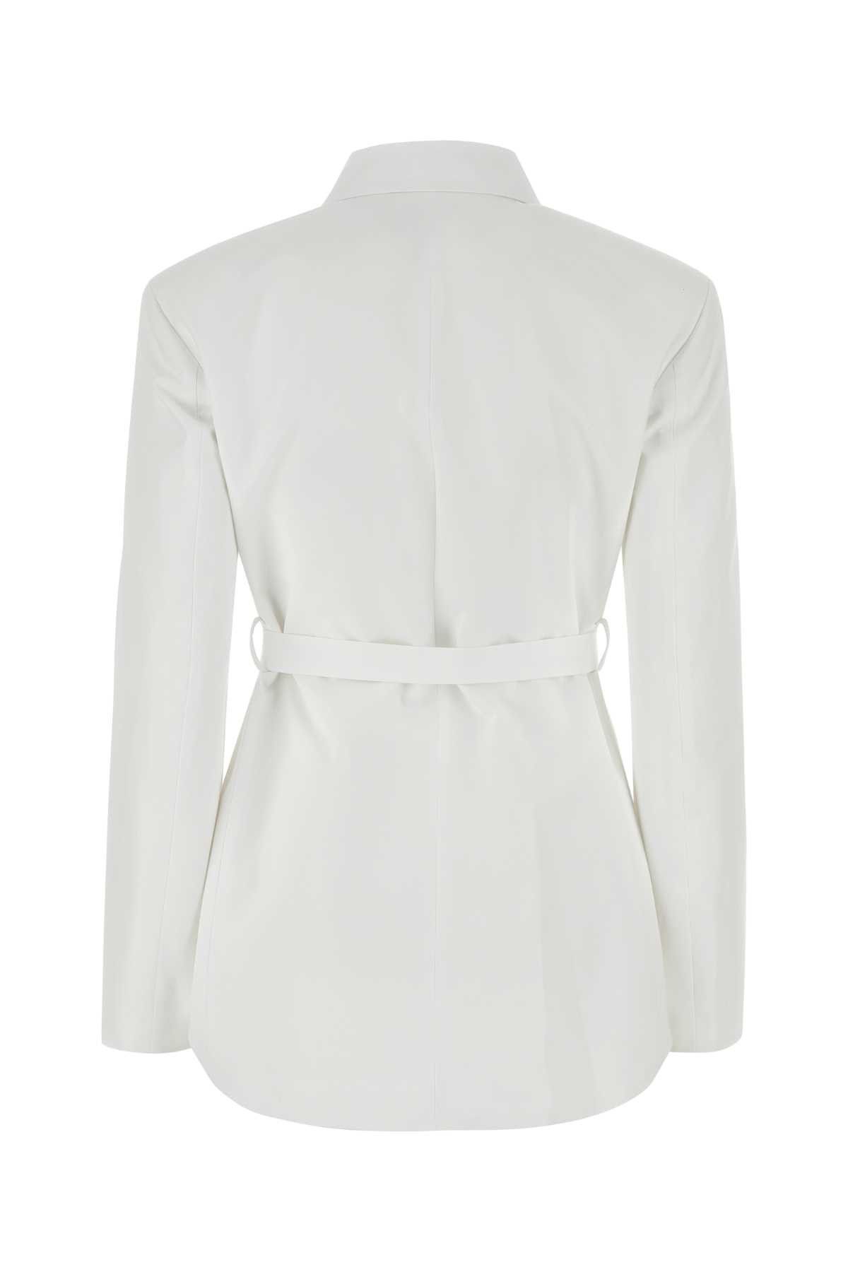 Valentino White Poplin Overcoat Size S / US 4 / IT 40 - 2 Thumbnail