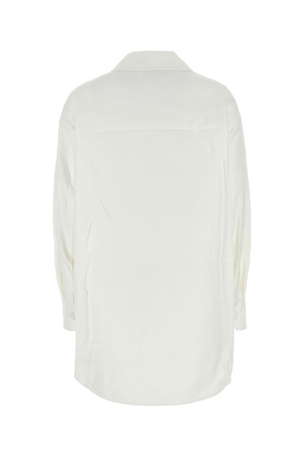 Valentino White Cotton Blend Oversize Jacket Size XS / US 0-2 / IT 36-38 - 4 Thumbnail