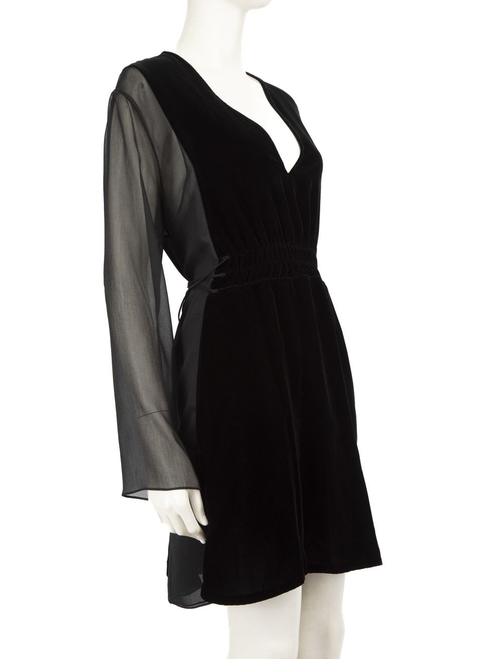 Chloe Sheer Dress Chalk