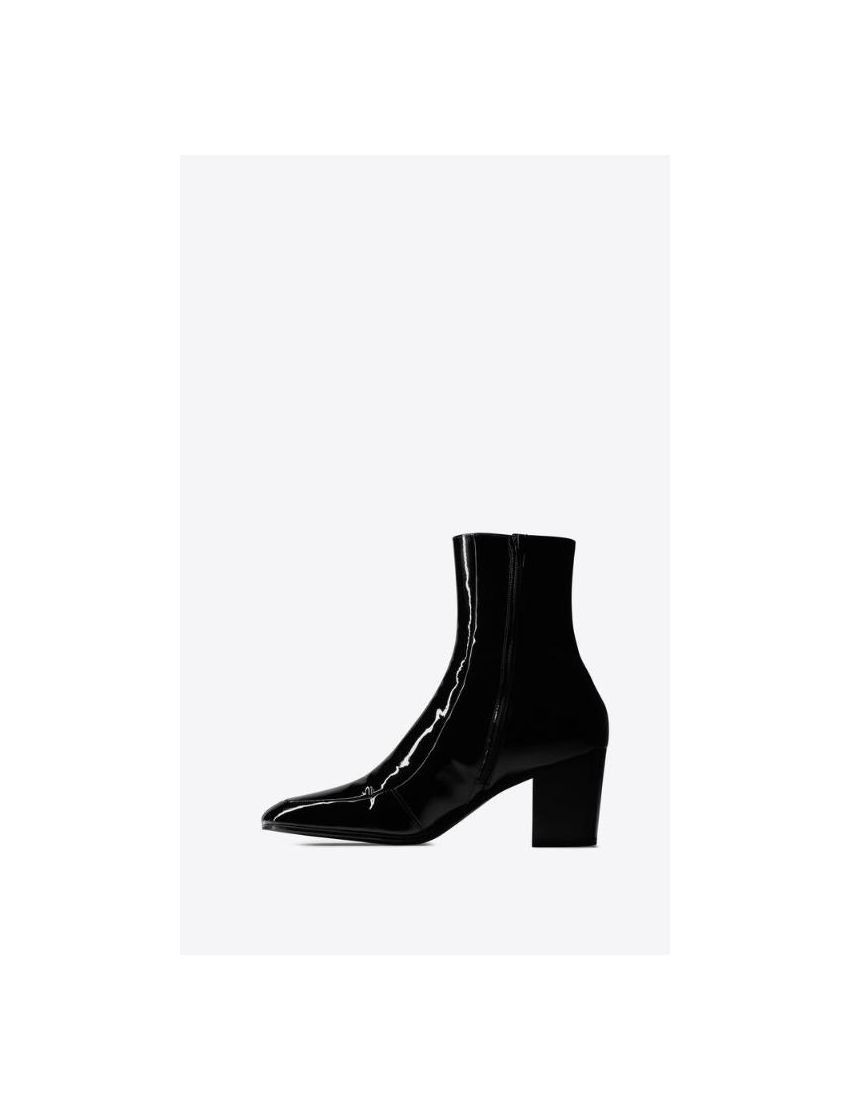 Saint Laurent Paris Beau Zipped Boots in Patent Leather Size US 10.5 / EU 43-44 - 3 Thumbnail