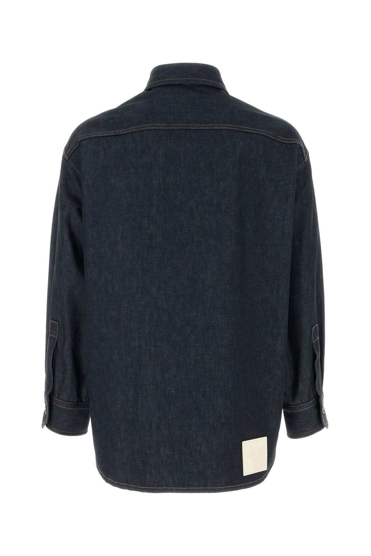 Valentino Dark Blue Denim Oversize Shirt Size US M / EU 48-50 / 2 - 2 Thumbnail