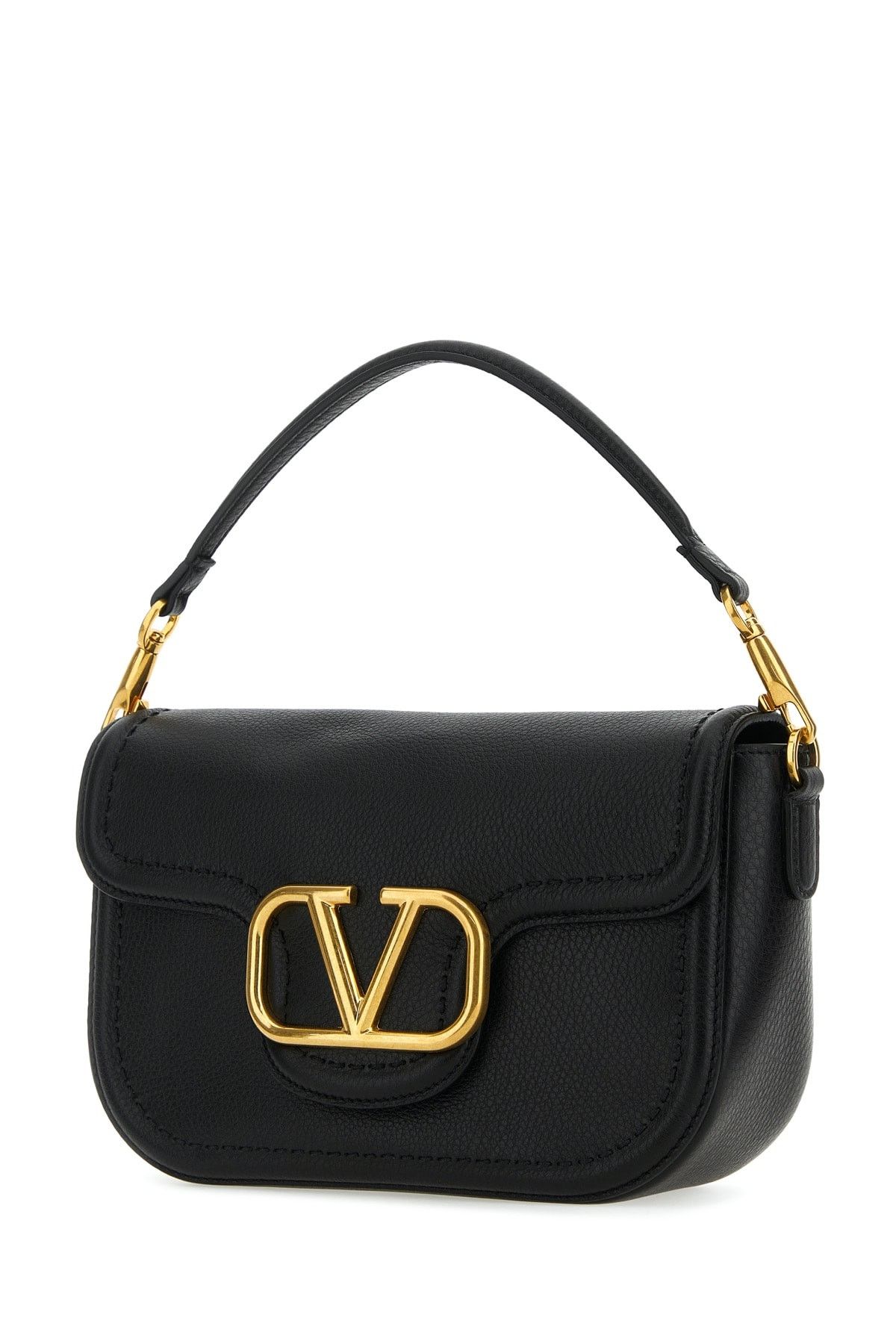 Valentino Black Leather Alltime Shoulder Bag Size ONE SIZE - 2 Thumbnail