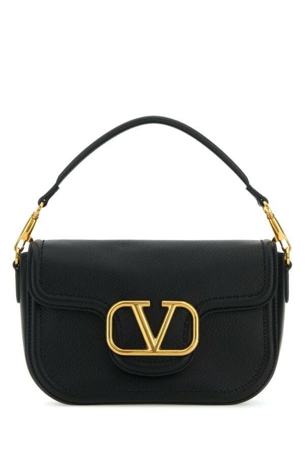 Valentino Black Leather Alltime Shoulder Bag Size ONE SIZE - 3 Thumbnail