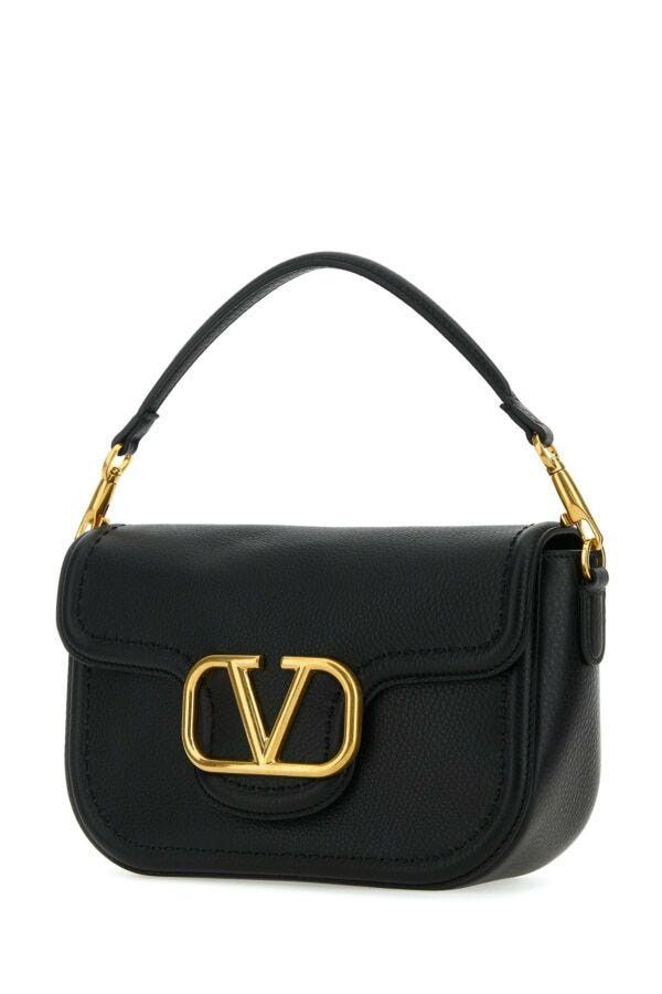 Valentino Black Leather Alltime Shoulder Bag Size ONE SIZE - 4 Thumbnail