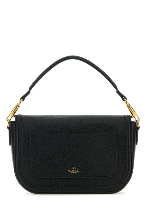 Valentino Black Leather Alltime Shoulder Bag Size ONE SIZE - 5 Thumbnail