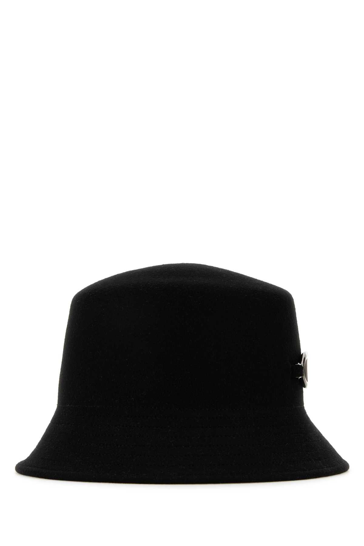 Valentino Black Felt Bucket Hat Size ONE SIZE - 2 Thumbnail