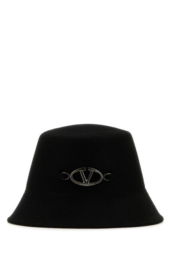 Valentino Black Felt Bucket Hat Size ONE SIZE - 3 Thumbnail