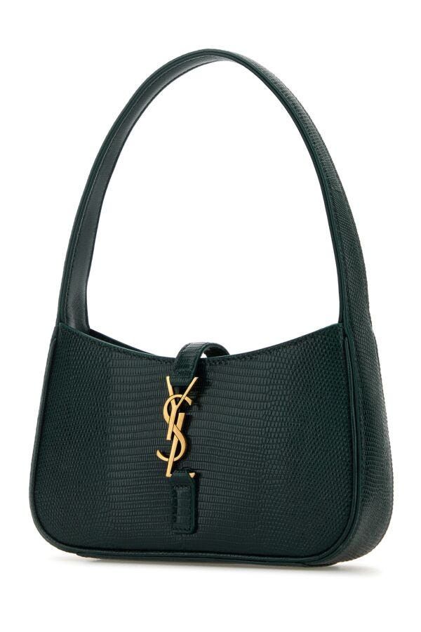 Saint Laurent Paris Bottle Green Leather Mini Le 5 Ã 7 Handbag Size ONE SIZE - 4 Thumbnail