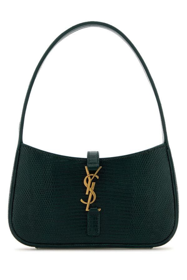 Saint Laurent Paris Bottle Green Leather Mini Le 5 Ã 7 Handbag Size ONE SIZE - 3 Thumbnail
