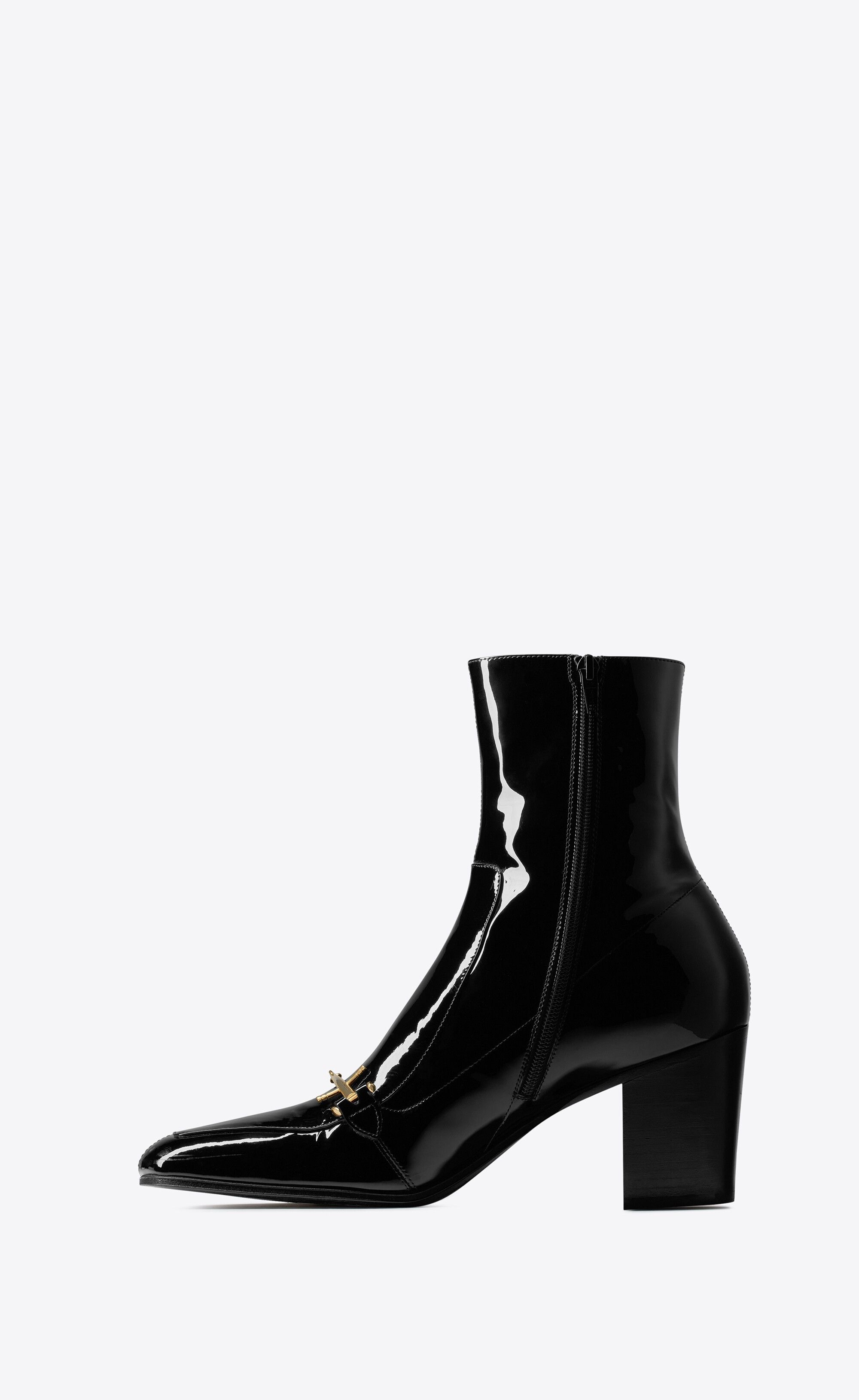 Saint Laurent Paris Beau Boots in Patent Leather Size US 7 / EU 40 - 3 Thumbnail