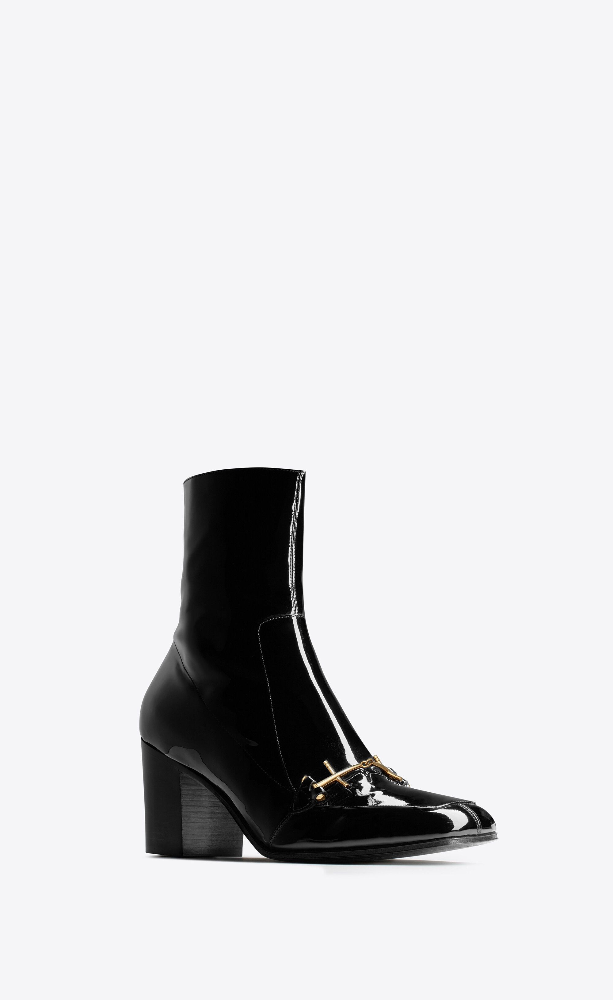 Saint Laurent Paris Beau Boots in Patent Leather Size US 7 / EU 40 - 4 Thumbnail