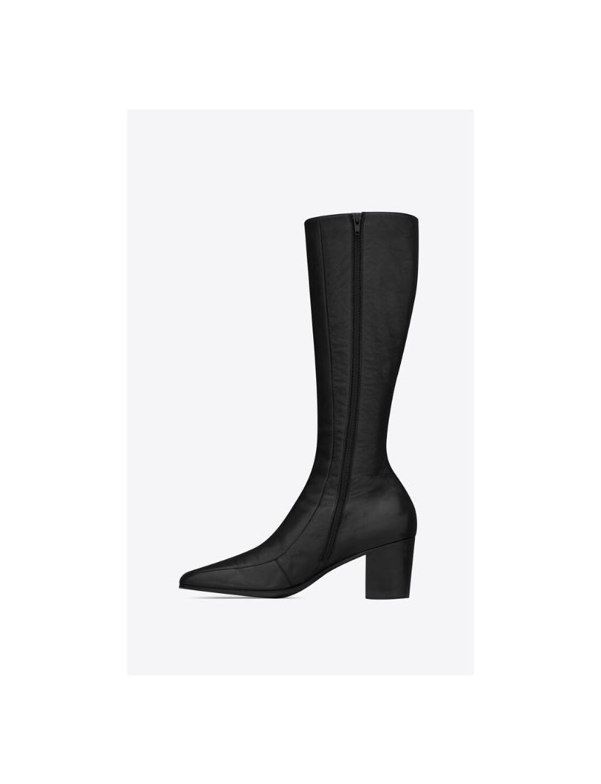 Saint Laurent Paris Otto Zipped Boots in Smooth Leather Size US 9 / EU 42 - 4 Thumbnail
