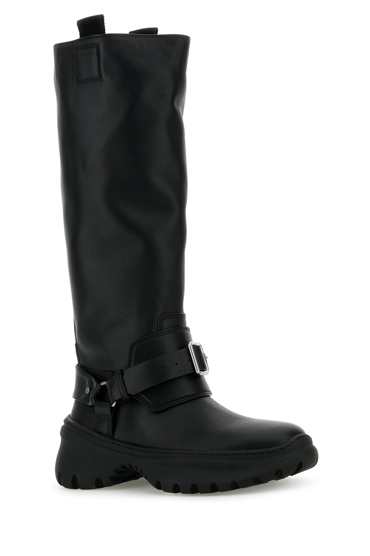 Burberry Black Leather Stomp Boots Size US 8.5 / IT 38.5 - 2 Thumbnail