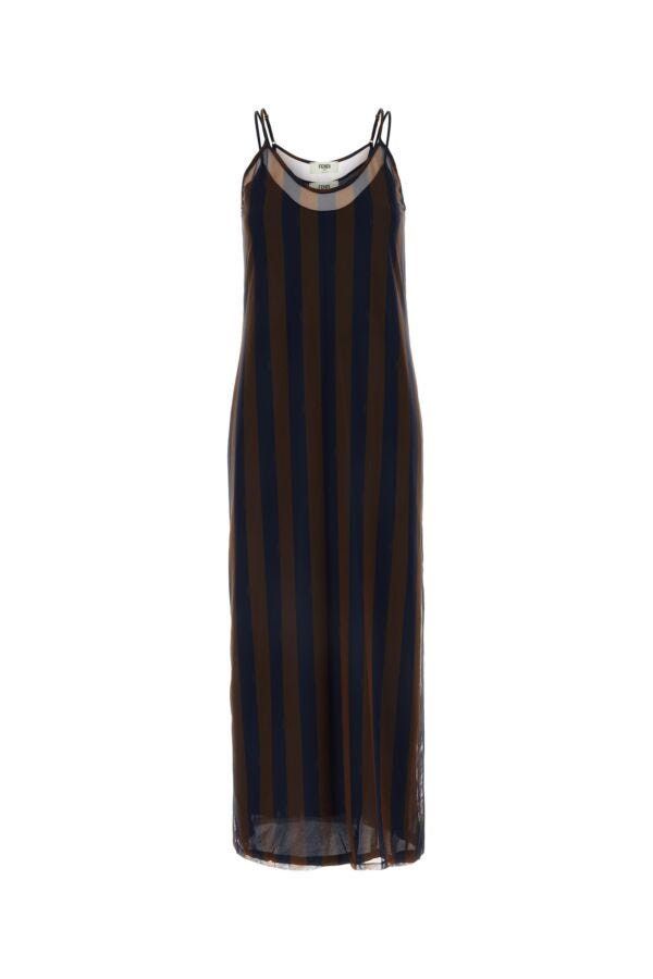 Fendi Printed Stretch Tulle Dress Size XS / US 0-2 / IT 36-38 - 3 Thumbnail