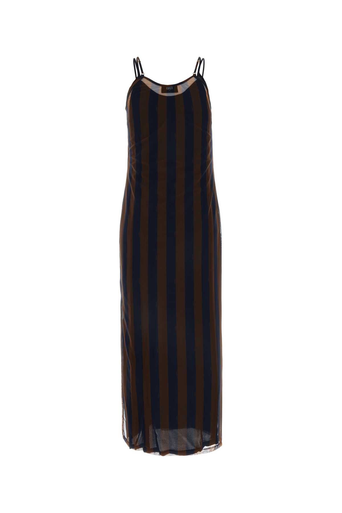 Fendi Printed Stretch Tulle Dress Size XS / US 0-2 / IT 36-38 - 2 Thumbnail