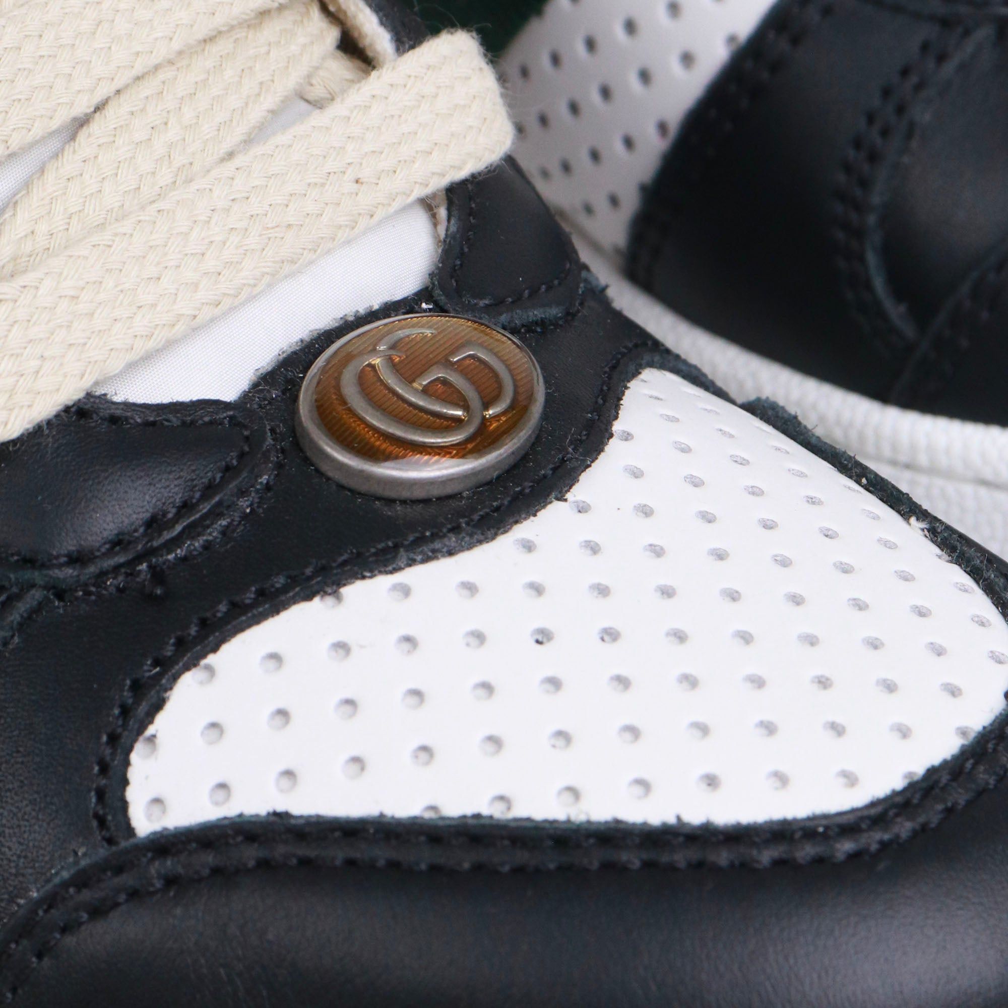 Gucci GUCCI - Gucci Screener sneakers with laces in black leather (T35.5) Size US 4.5 / IT 34.5 - 5 Thumbnail