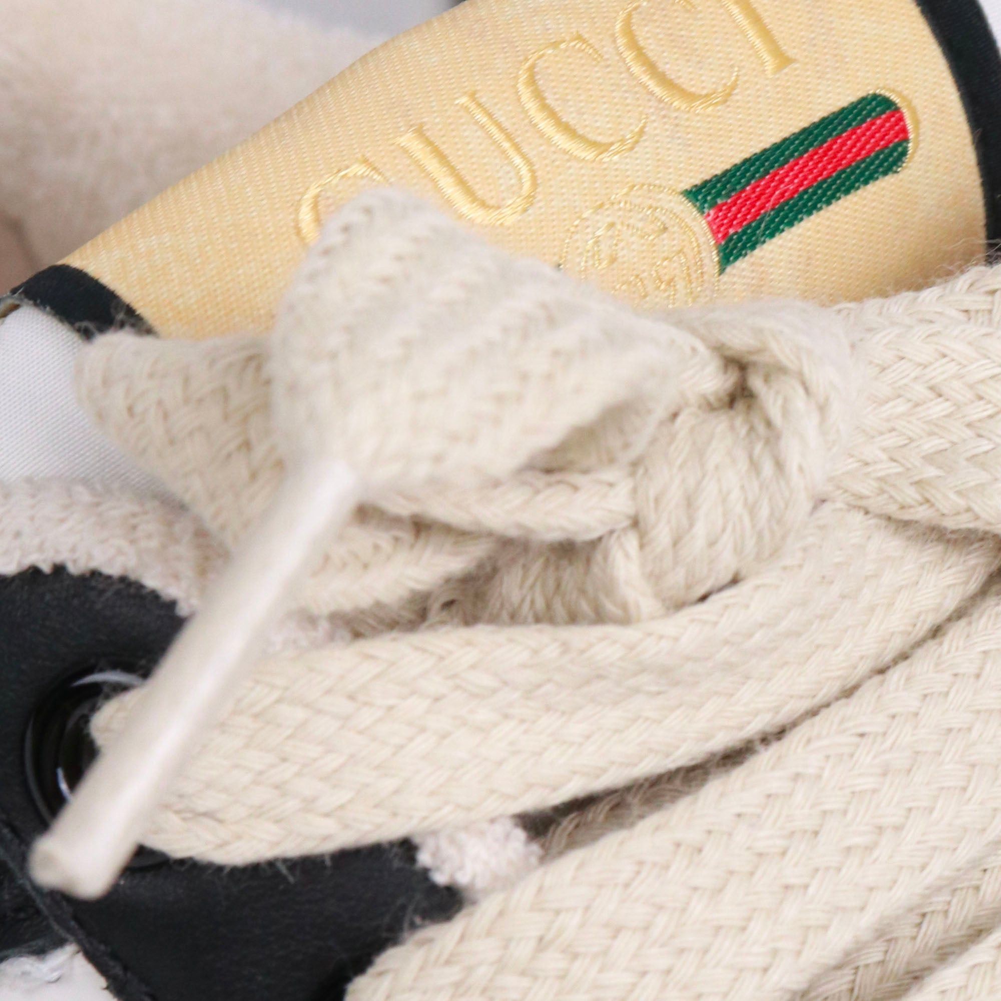 Gucci GUCCI - Gucci Screener sneakers with laces in black leather (T35.5) Size US 4.5 / IT 34.5 - 6 Thumbnail