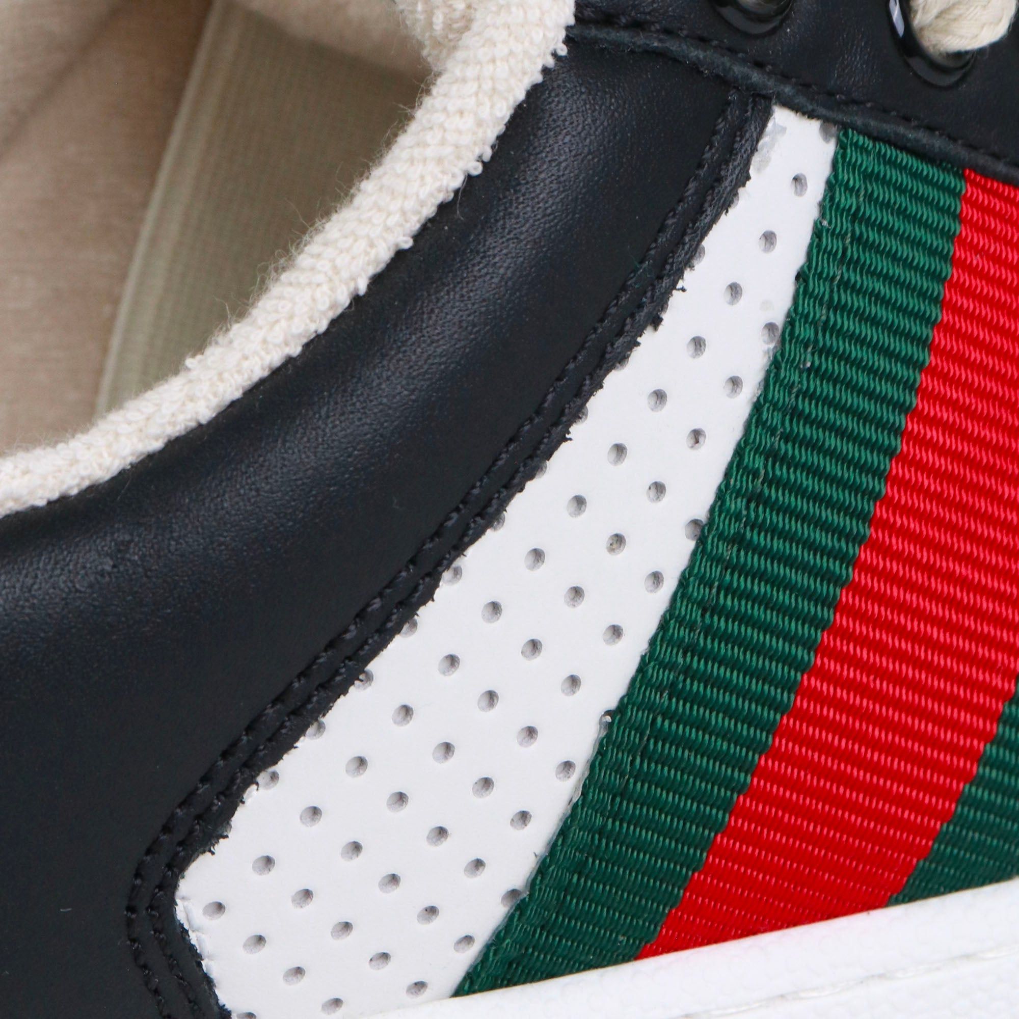 Gucci GUCCI - Gucci Screener sneakers with laces in black leather (T35.5) Size US 4.5 / IT 34.5 - 7 Thumbnail