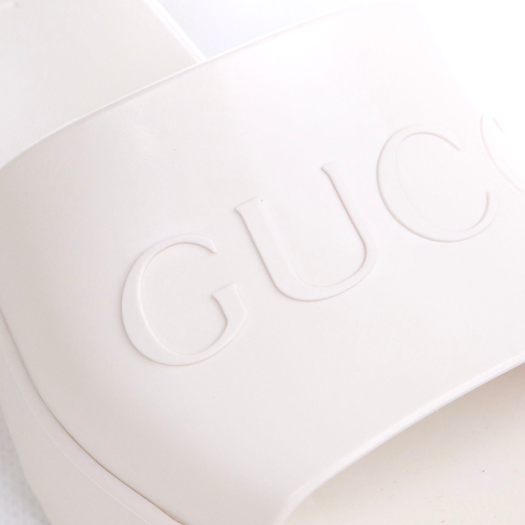 Gucci GUCCI - Gucci white rubber heeled sandals (T35) Size US 4 / IT 34 - 3 Thumbnail