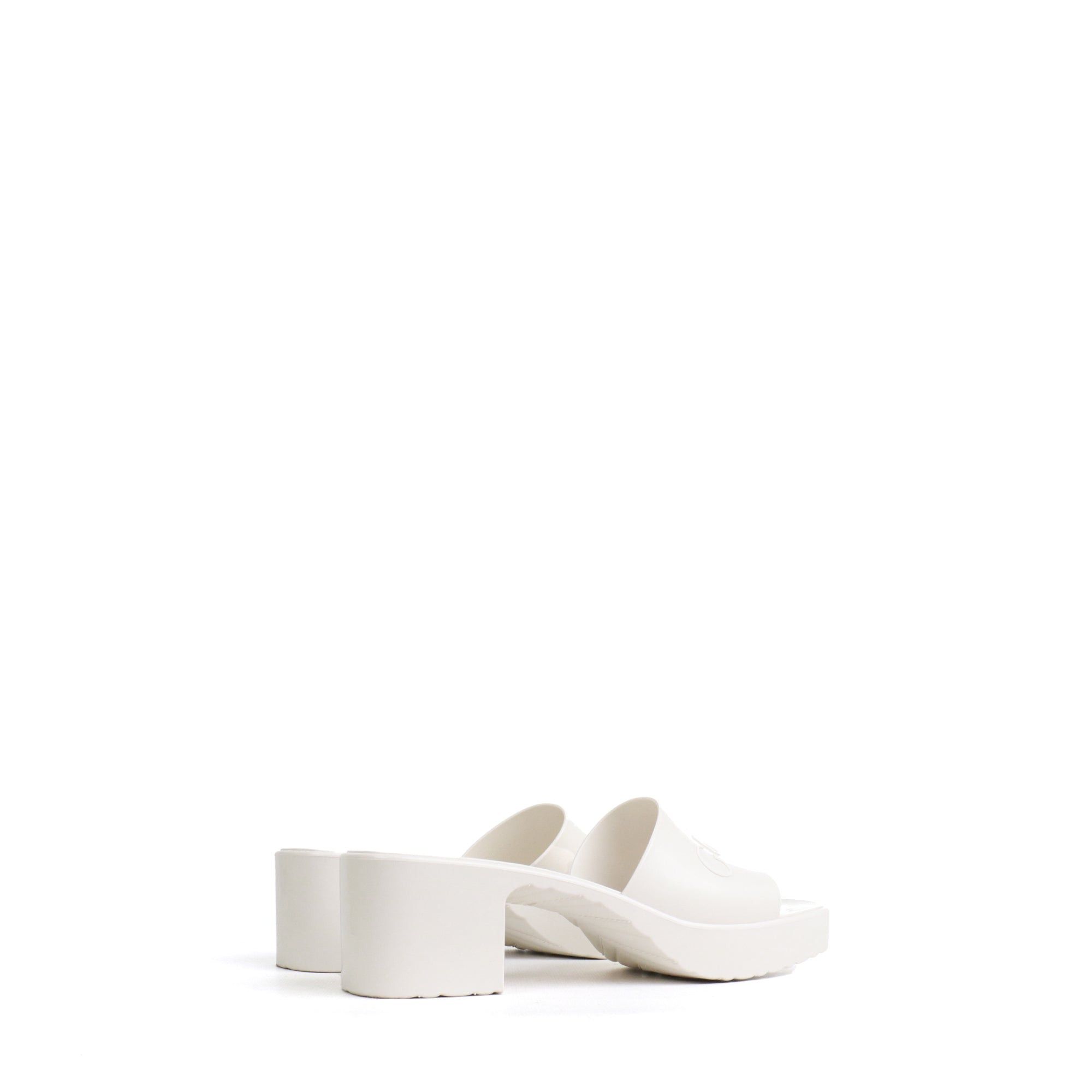 Gucci GUCCI - Gucci white rubber heeled sandals (T35) Size US 4 / IT 34 - 4 Thumbnail