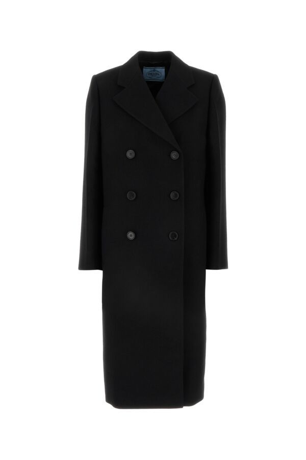 Prada Black Wool Coat Size XS / US 0-2 / IT 36-38 - 3 Thumbnail